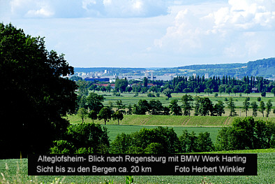 Blick nach Regensburg