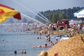 Die feuerwehr am Strand