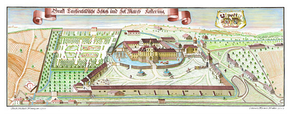 Schloss Köfering Wening Stich coloriert Herbert Winkler